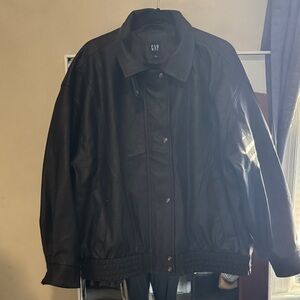 GAP Faux Leather Bomber